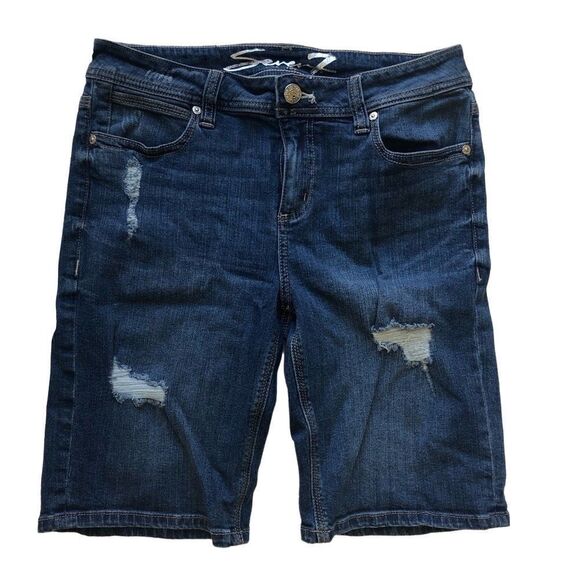 Seven7 Distressed Bermuda Short - Women’s 10 - Picture 1 of 6